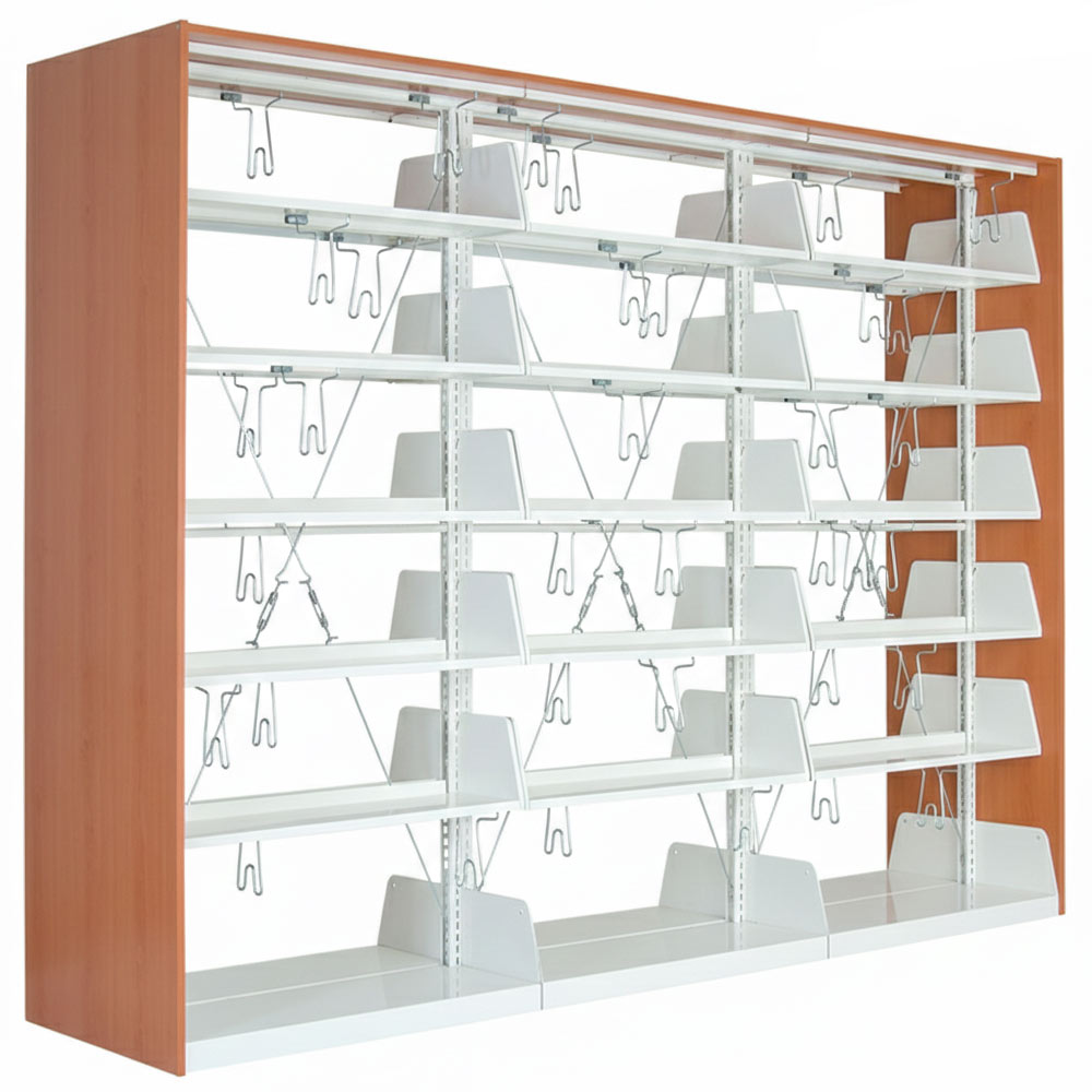 biblioteka-ot-metal-i-darvo-troyna-ednostranna Библиотека от метал и дърво тройна двустранна - Image 1