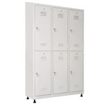 Метален шкаф за дрехи за 6 души с наклонен покрив